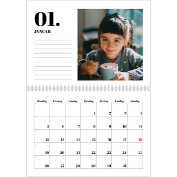 Fotokalender A4 dobbel — Serif og øyeblikk