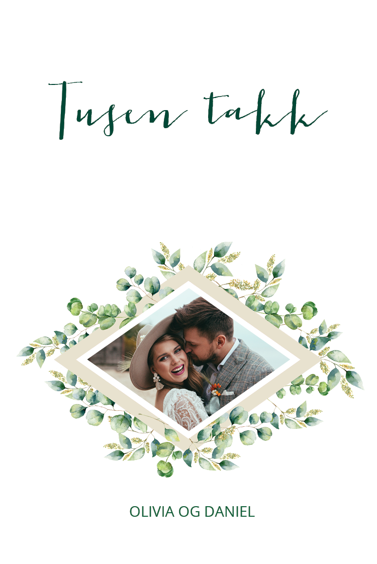 Takkekort — Grønne blader