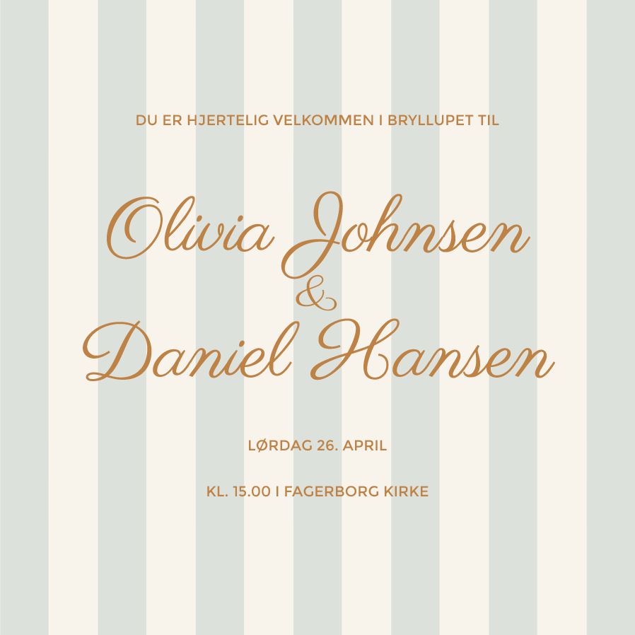 Invitasjoner — Skrift og striper