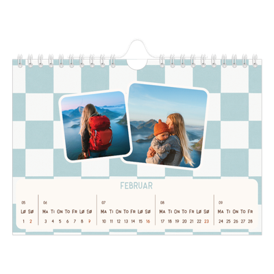 Fotokalender A5 — Retro mønstre [Februar]