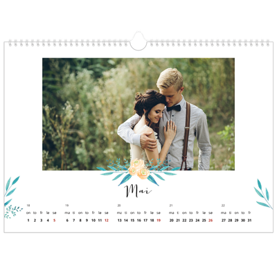 Fotokalender A3 — Blomsterillustrasjoner [kalender-forside]