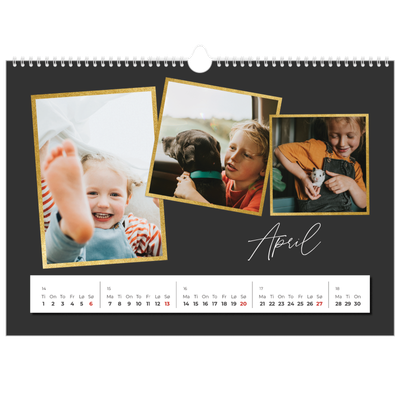 Fotokalender A3 — Gode minner [April]