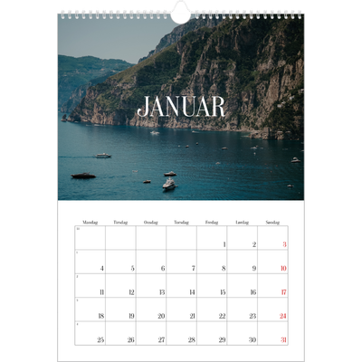 A3 Månedskalender — Endeløs flukt [Januar]