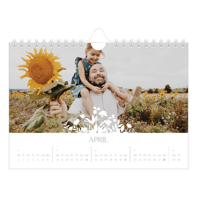 Fotokalender A5 — Blomstermotiv [April]