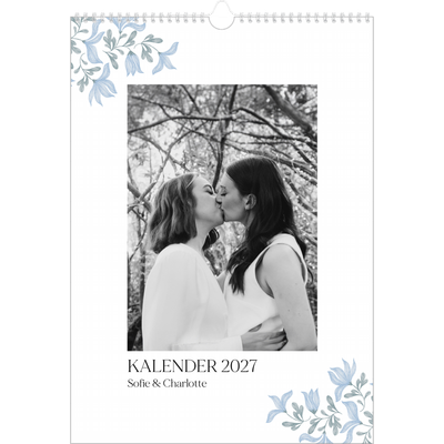 A3 Månedskalender — Elegant blomstret [kalender-forside]