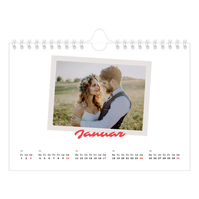 Fotokalender A5 — Signert trykk [Januar]