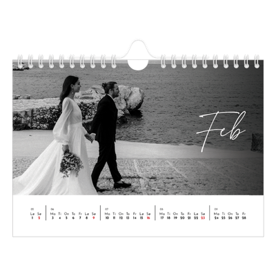 Fotokalender A5 — Elegant skrift [Februar]