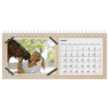 Bordkalender med foto — Washi tape