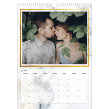 Fotokalender A3 — Gull og marmor