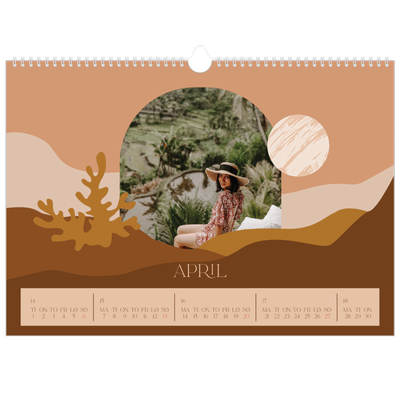 Fotokalender A3 — Nøytrale fjell [April]