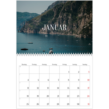 Fotokalender A4 dobbel — Endeløs flukt
