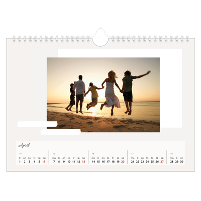 Fotokalender A4 — Pastellfarger [April]
