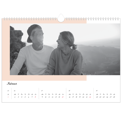Fotokalender A3 — Fargerike rammer [Februar]