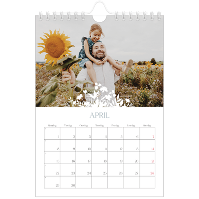 Fotokalender A5 — Blomstermotiv [April]