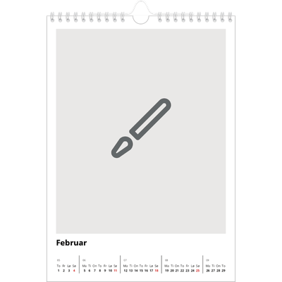 Fotokalender A4 (20 x 30 cm) — Design selv [Februar]