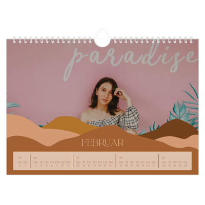 Fotokalender A4 — Nøytrale fjell [Februar]