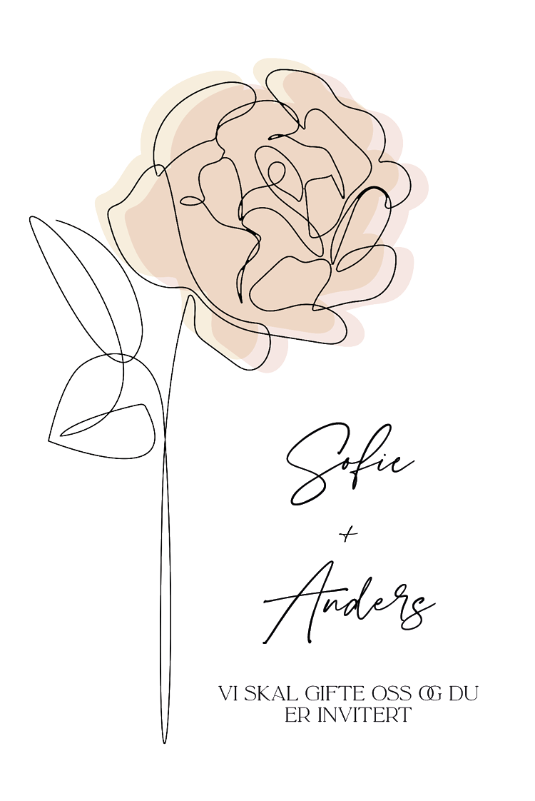 Invitasjoner — Delikate blomsterlinjer
