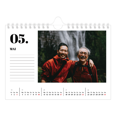 Fotokalender A5 — Serif og øyeblikk [kalender-forside]