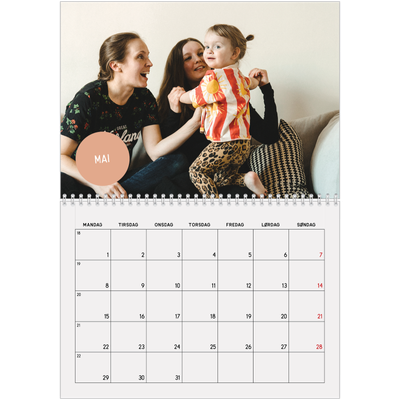 Fotokalender A4 dobbel (30 x 40 cm) — Fotoklistremerke [kalender-forside]