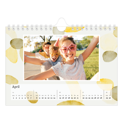 Fotokalender A5 — Akvarellformer [April]