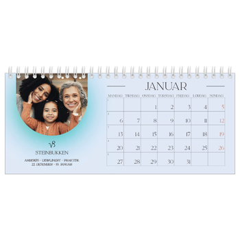 Bordkalender med foto — Astrologi gradient