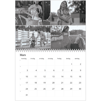 Fotokalender A4 dobbel (30 x 40 cm) — Bilder i fokus [Mars]
