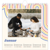 Månedskalender kvadratisk — Retro striper [Januar]