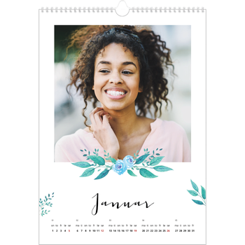 Fotokalender A3 — Blomsterillustrasjoner