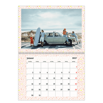 Fotokalender A4 dobbel — Tapetmønster