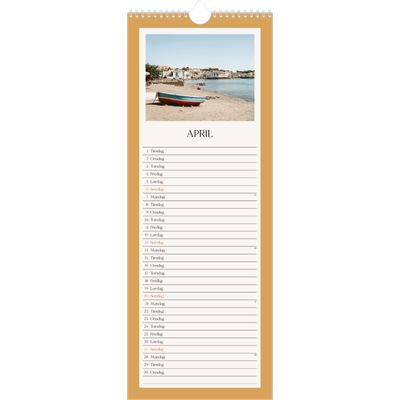 Fotokalender smal  — Klassiske farger [April]