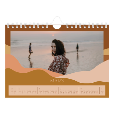 Fotokalender A5 — Nøytrale fjell [Mars]