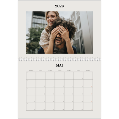 Fotokalender A4 dobbel (30 x 40 cm) — Simpelt og moderne [kalender-forside]