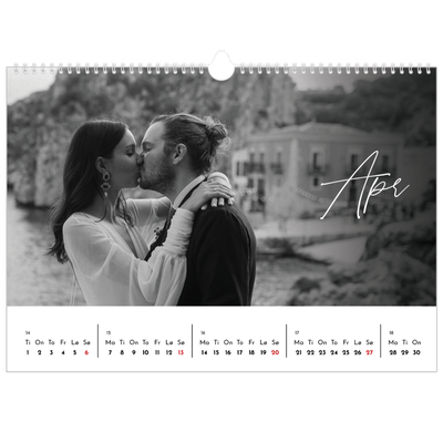 Fotokalender A3 — Elegant skrift [kalender-forside]