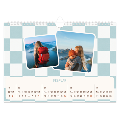 Fotokalender A4 — Retro mønstre [Februar]