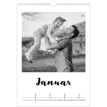 Fotokalender A4 — Håndskrevet