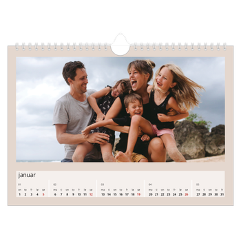 Fotokalender A4 — Kalender i jordtoner
