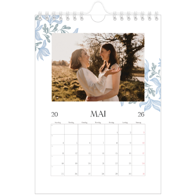 Fotokalender A5 — Elegant blomstret [kalender-forside]