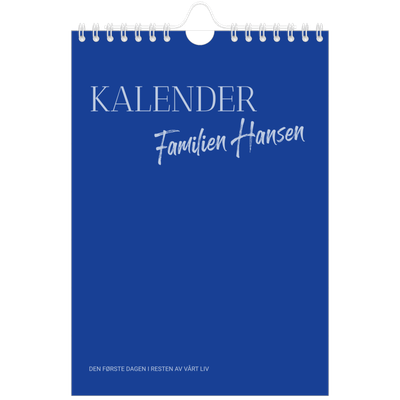 Fotokalender A5 — Klassisk kobolt [kalender-forside]