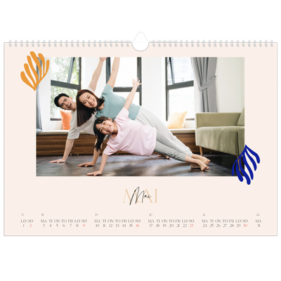 Fotokalender A3 — Minimalistisk korall [Mai]