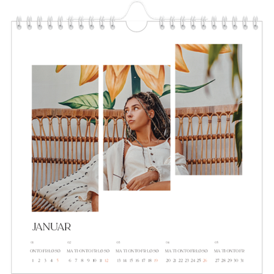 Månedskalender kvadratisk — Reisebilder [Januar]