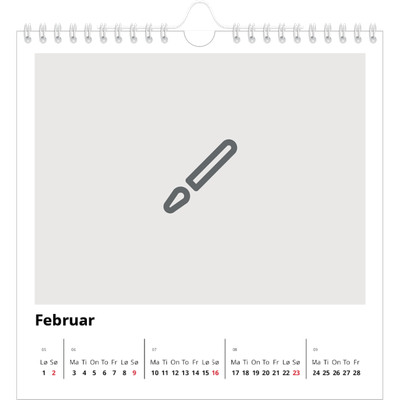 Månedskalender kvadratisk — Design selv [Februar]