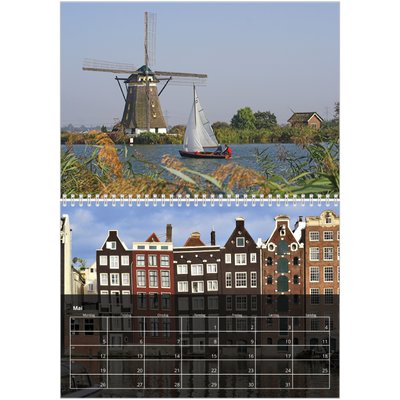 Fotokalender A4 dobbel (30 x 40 cm) — Transparent kalender [kalender-forside]