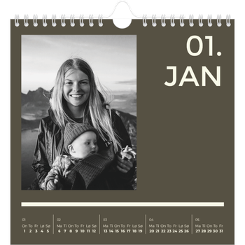Fotokalender Kvadratisk — Moderne og dristig