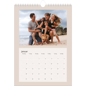 Fotokalender A4 — Kalender i jordtoner