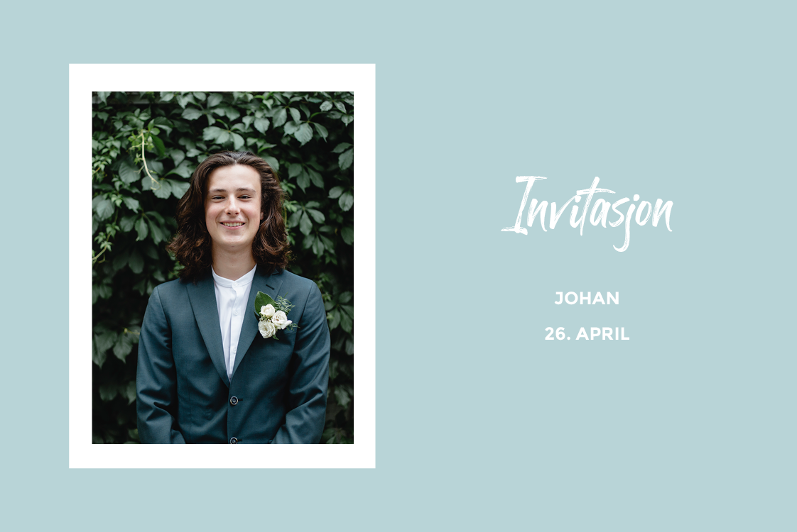 Invitasjoner — Aqua blå