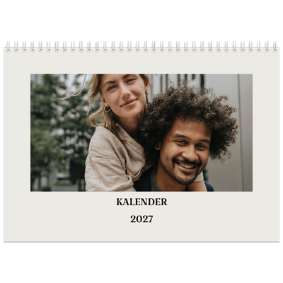 Fotokalender A4 dobbel (30 x 40 cm) — Simpelt og moderne [kalender-forside]