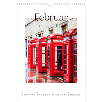 A3 Månedskalender — Min reiseskildring [Februar]