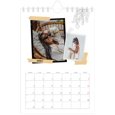 Fotokalender A5 — Scrapbook stil [Mars]