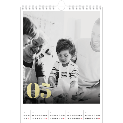 Fotokalender A4 (20 x 30 cm) — Glitter tall [kalender-forside]