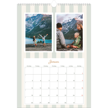 Fotokalender A3 — Skrift og striper